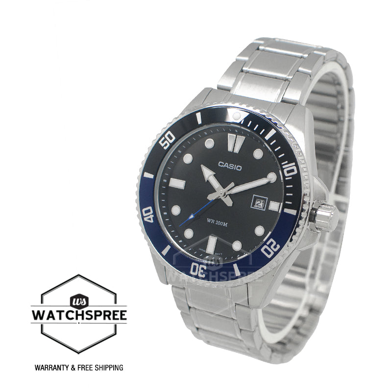 Casio Men's Analog Sporty Stainless Steel Band Watch MDV107D-1A2 MDV-107D-1A2
