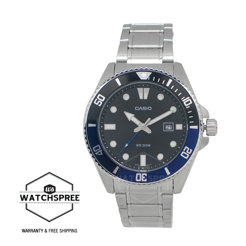 Casio Men's Analog Sporty Stainless Steel Band Watch MDV107D-1A2 MDV-107D-1A2