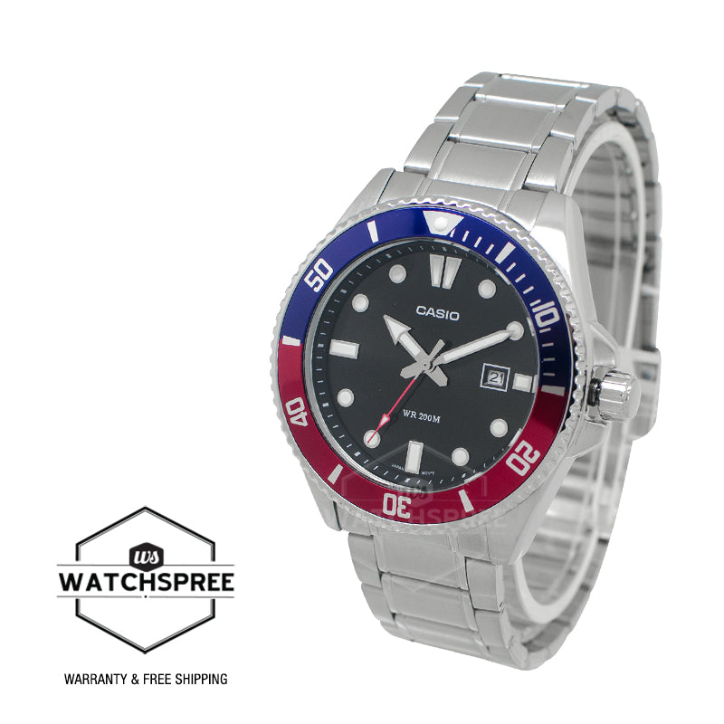 Casio Men's Analog Sporty Stainless Steel Band Watch MDV107D-1A3 MDV-107D-1A3