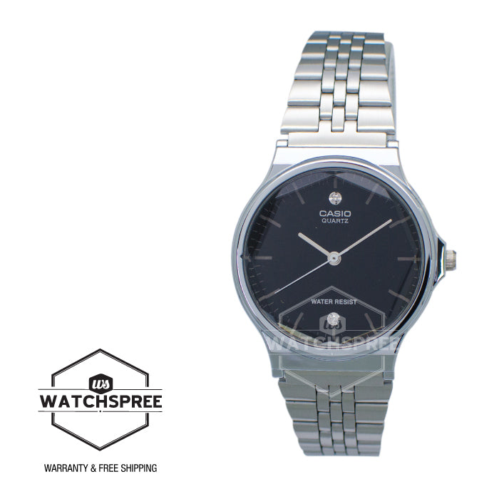 Casio Authentic Diamonds Vintage Digital Silver Stainless Steel Band Watch MQ1000D-1A2 MQ-1000D-1A2