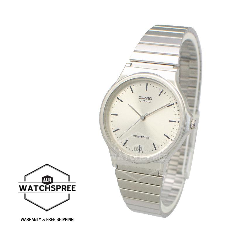 Casio Men's Analog Silver Stainless Steel Band Watch MQ24D-7E MQ-24D-7E