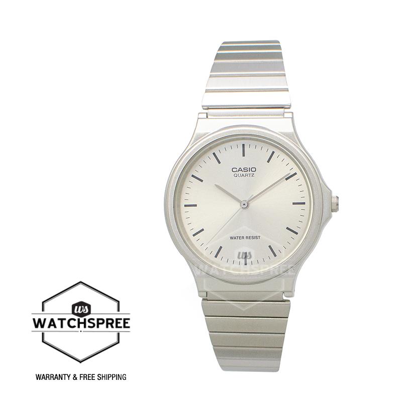 Casio Men's Analog Silver Stainless Steel Band Watch MQ24D-7E MQ-24D-7E