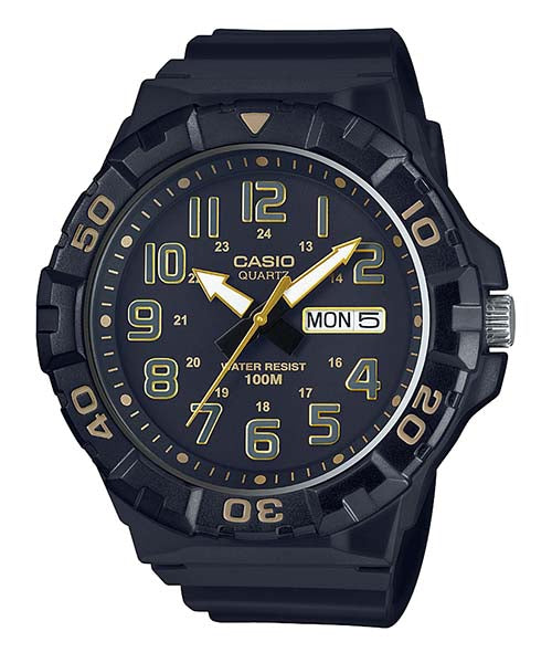 Casio Men's Standard Analog Black Resin Band Watch MRW210H-1A2