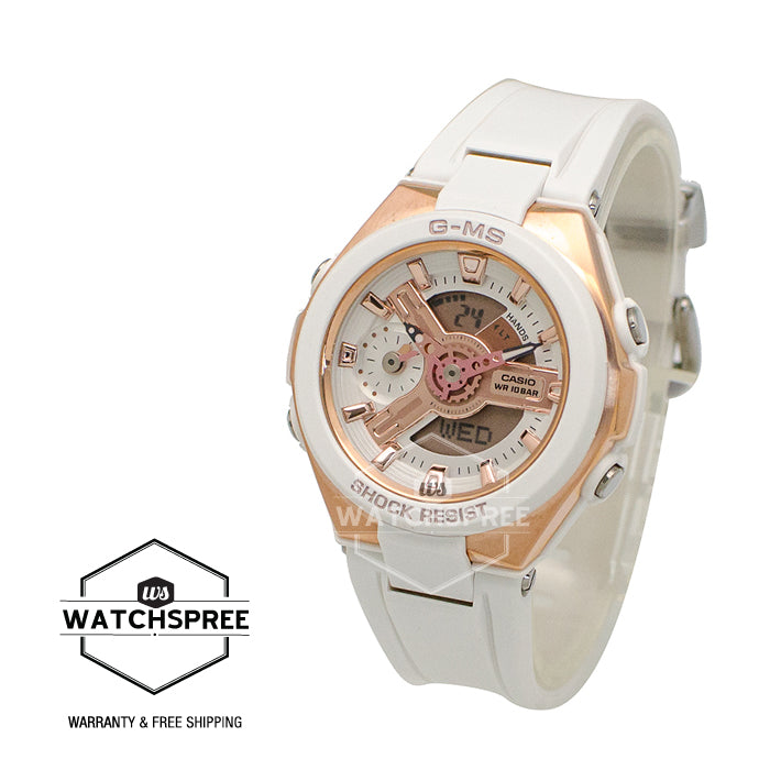 Casio Baby-G G-MS Lineup White Resin Band Watch MSG400G-7A MSG-400G-7A
