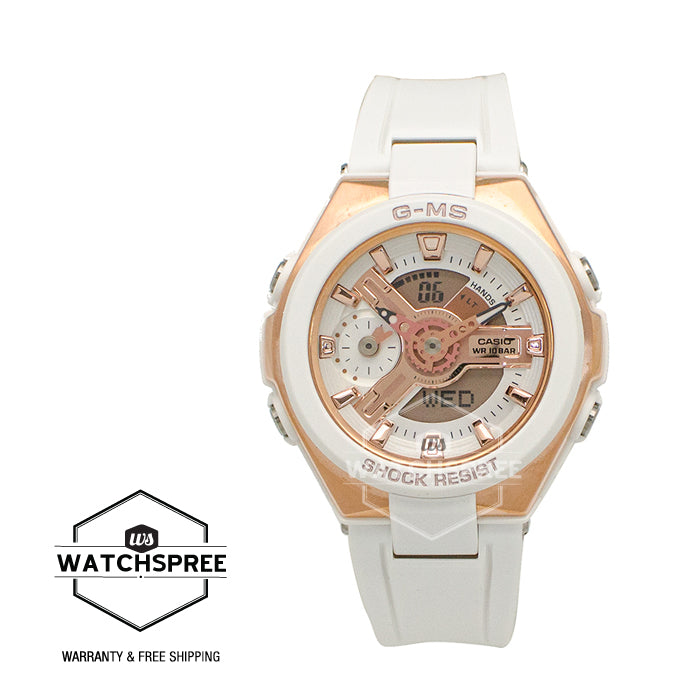 Casio Baby-G G-MS Lineup White Resin Band Watch MSG400G-7A MSG-400G-7A