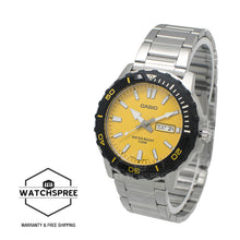 Load image into Gallery viewer, Casio Men&#39;s Analog Sporty Stainless Steel Band Watch MTD125D-9A MTD-125D-9A
