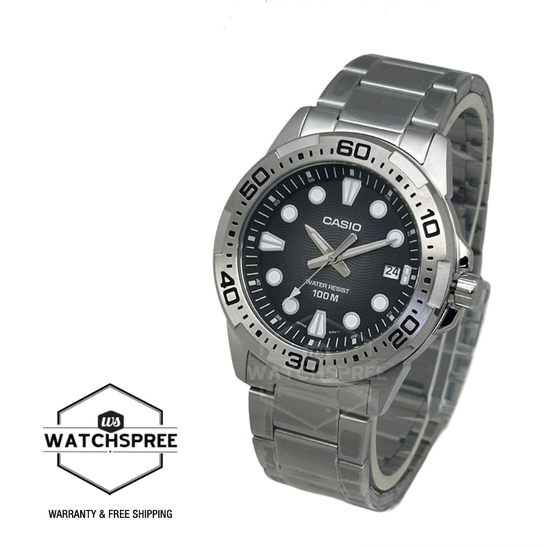 Casio Men's Analog Marine Sports Stainless Steel Band Watch MTD140D-1A MTD-140D-1A