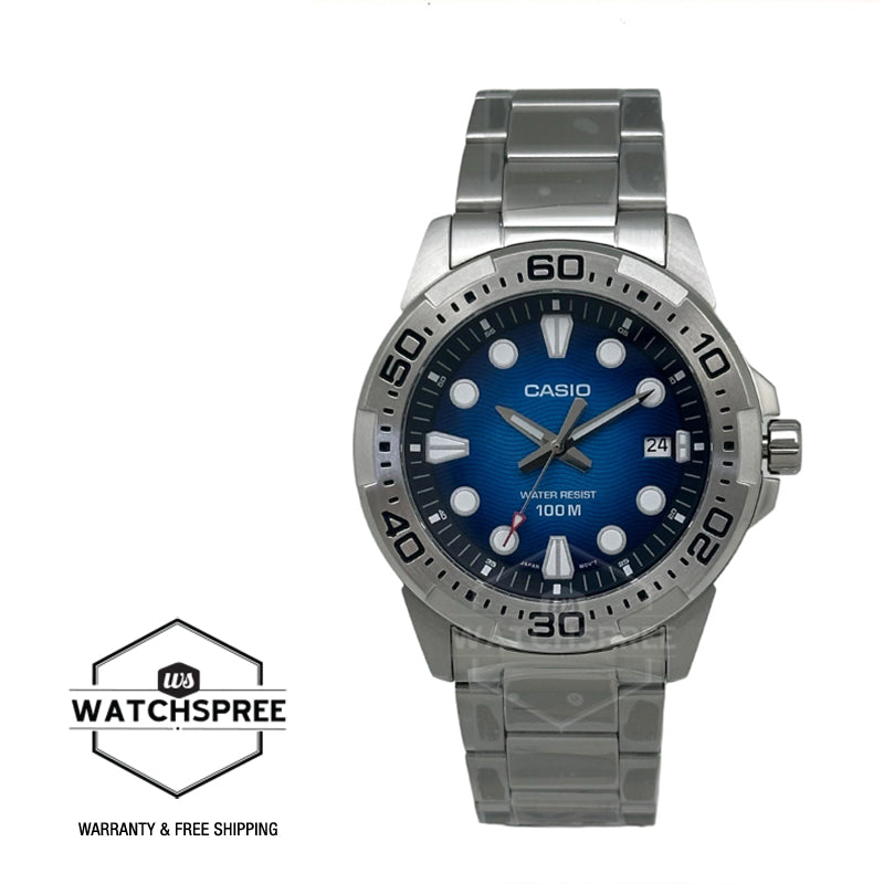 Casio Men's Analog Marine Sports Stainless Steel Band Watch MTD140D-2A MTD-140D-2A