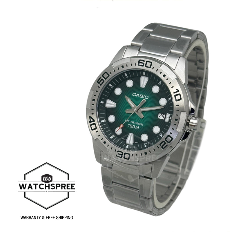 Casio Men's Analog Marine Sports Stainless Steel Band Watch MTD140D-3A MTD-140D-3A