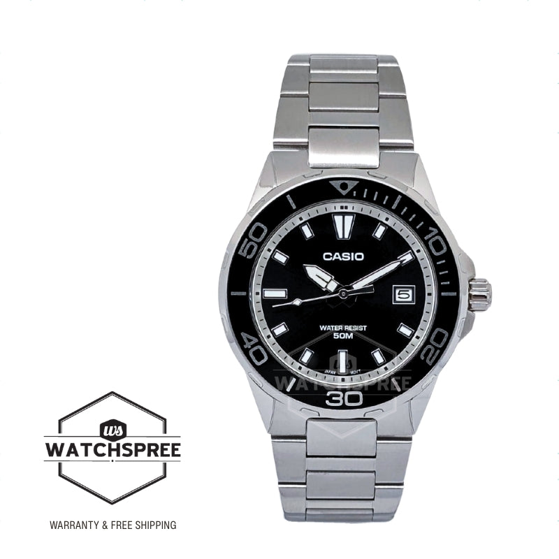 Casio Men's Analog Marine Sports Stainless Steel Band Watch MTD145D-1A MTD-145D-1A