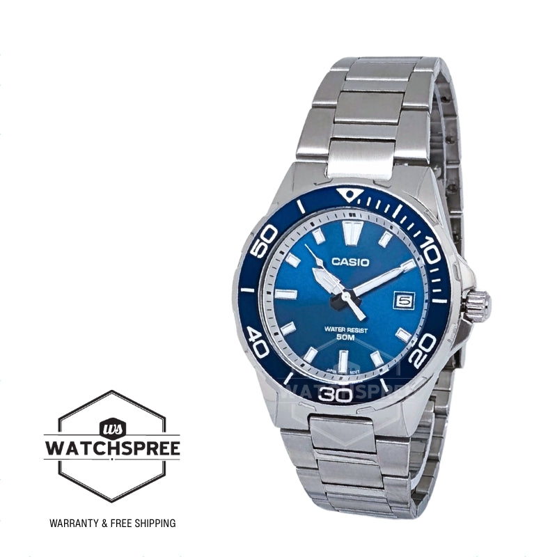 Casio Men's Analog Marine Sports Stainless Steel Band Watch MTD145D-2A MTD-145D-2A