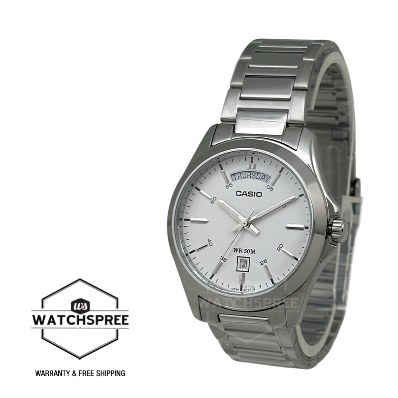 Casio Men's Analog Stainless Steel Band Watch MTP1370D-7A3 MTP-1370D-7A3