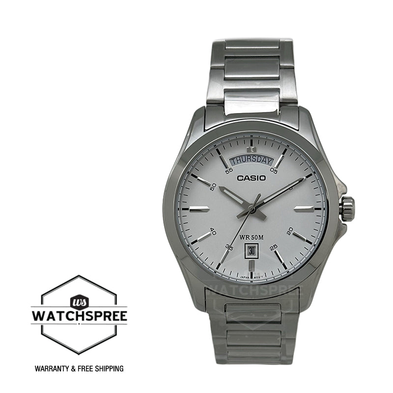 Casio Men's Analog Stainless Steel Band Watch MTP1370D-7A3 MTP-1370D-7 ...