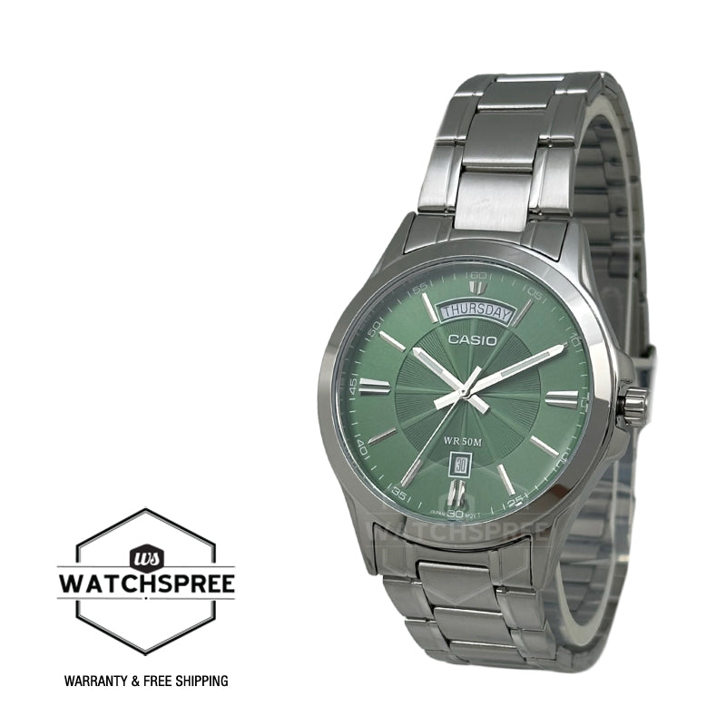 Casio Men's Analog Stainless Steel Band Watch MTP1381D-3A MTP-1381D-3A