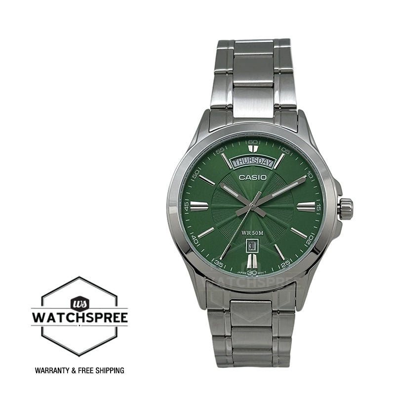 Casio Men's Analog Stainless Steel Band Watch MTP1381D-3A MTP-1381D-3A