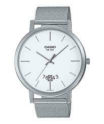 Casio Men's Analog Stainless Steel Mesh Band Watch MTPB100M-7E MTP-B100M-7E