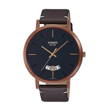 Load image into Gallery viewer, Casio Men&#39;s Analog Brown Leather Strap Watch MTPB100RL-1E MTP-B100RL-1E
