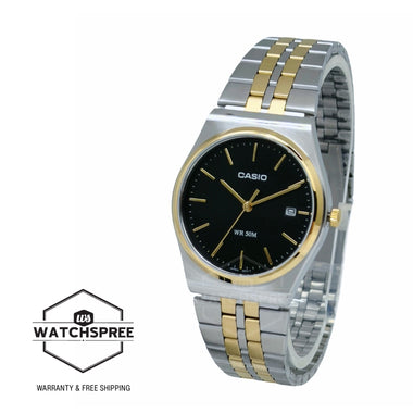 Casio Men's Analog Two-Tone Stainless Steel Band Watch MTPB145SG-1A MTP-B145SG-1A