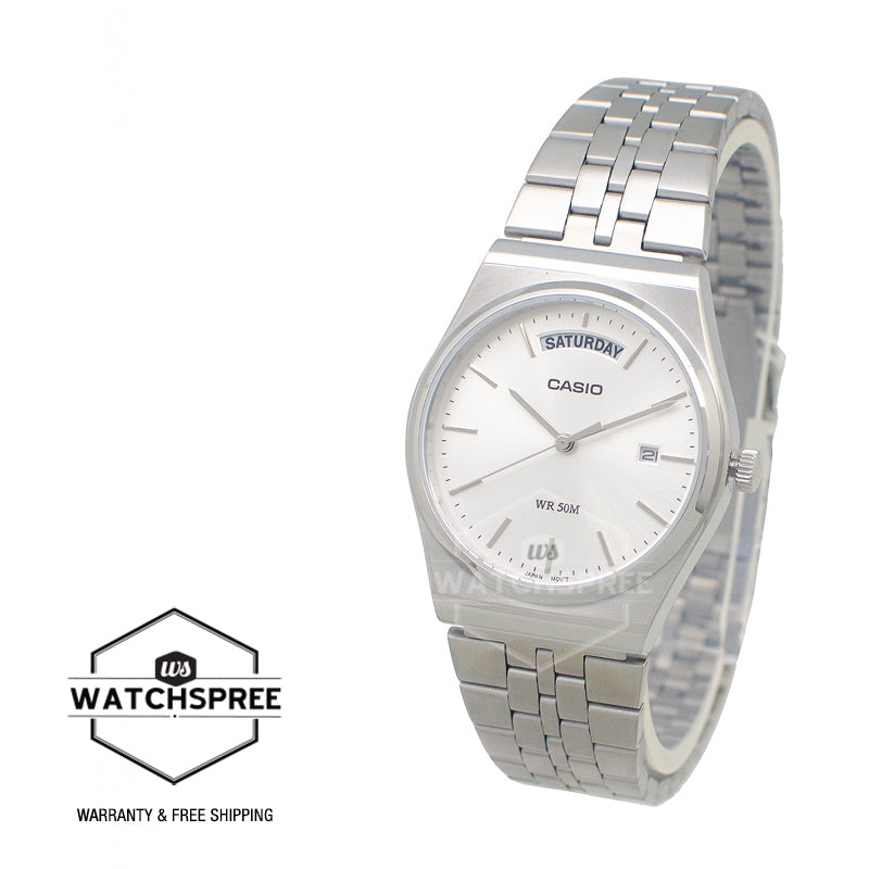 Casio Men's Analog Stainless Steel Band Watch MTPB146D-7A MTP-B146D-7A