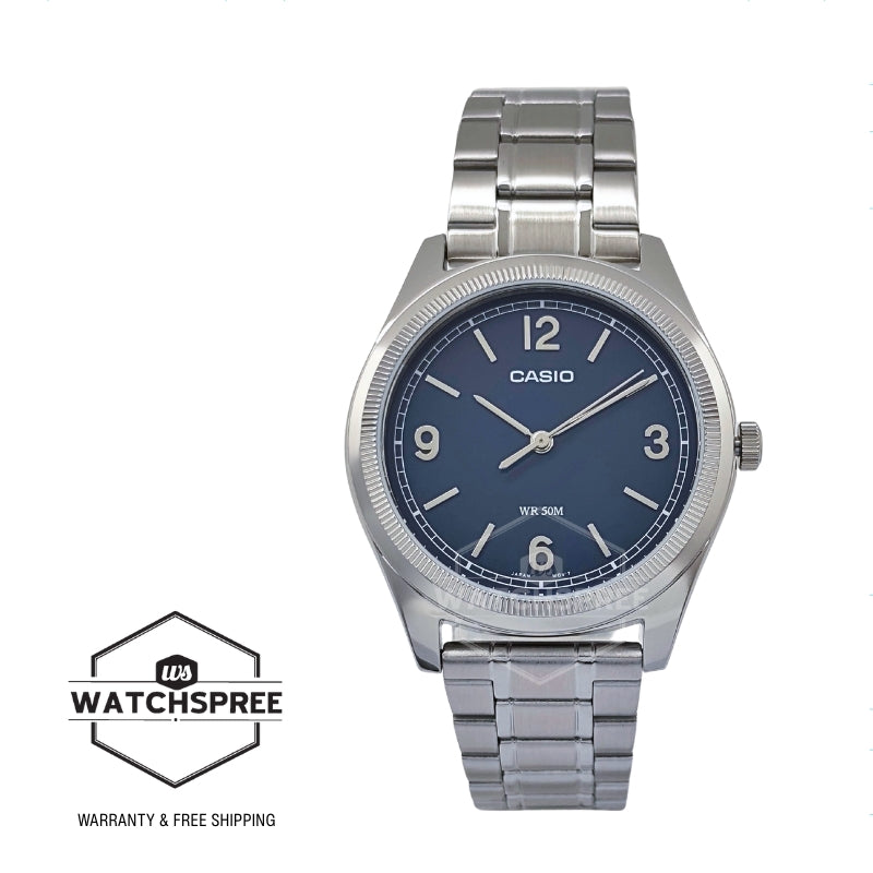 Casio Men's Analog Stainless Steel Band Watch MTPB210D-2A2 MTP-B210D-2A2