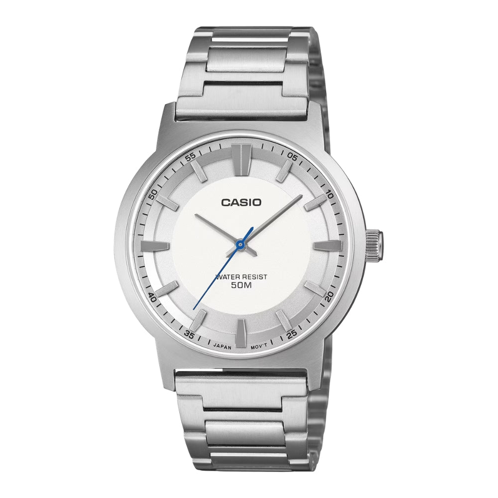 Casio Men's Analog Stainless Steel Band Watch MTPB220D-7A MTP-B220D-7A