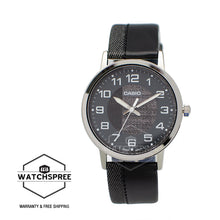 Load image into Gallery viewer, Casio Men&#39;s Standard Analog Black Leather Band Watch MTPE159L-1B MTP-E159L-1B
