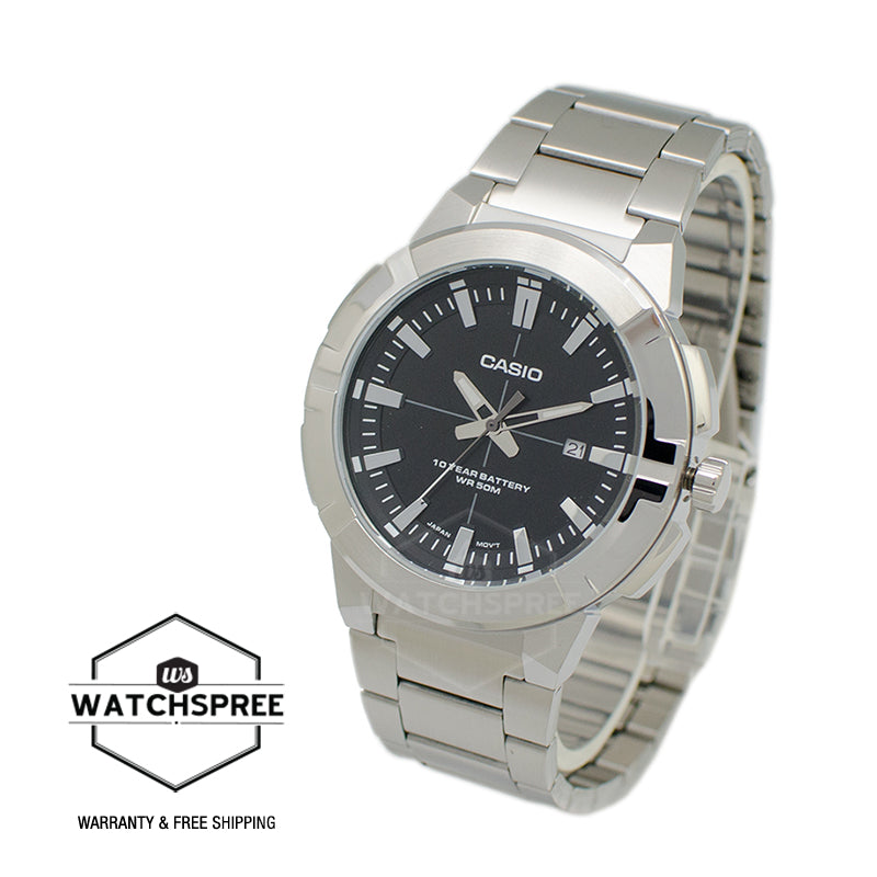 Casio Men's Analog Stainless Steel Band Watch MTPE172D-1A MTP-E172D-1A