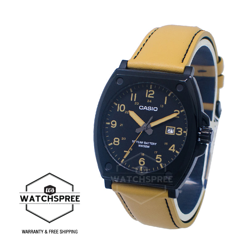 Casio Men's Analog Brown Leather Strap Watch MTPE715L-5A MTP-E715L-5A