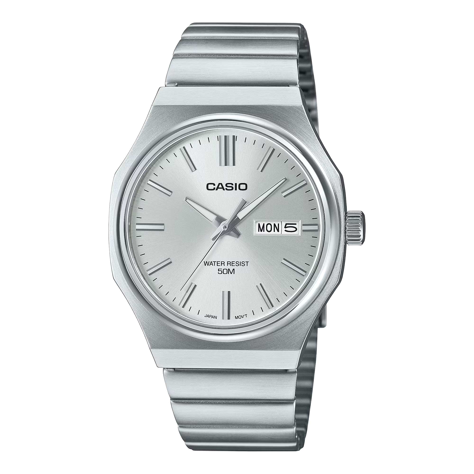Casio Men's Analog Stainless Steel Band Watch MTPE735D-7A MTP-E735D-7A