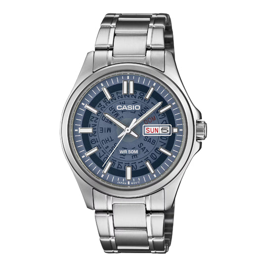 Casio Men's Analog Stainless Steel Band Watch MTPE740-2A1 MTP-E740-2A1
