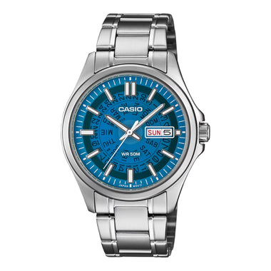 Casio Men's Analog Stainless Steel Band Watch MTPE740-2A2 MTP-E740-2A2