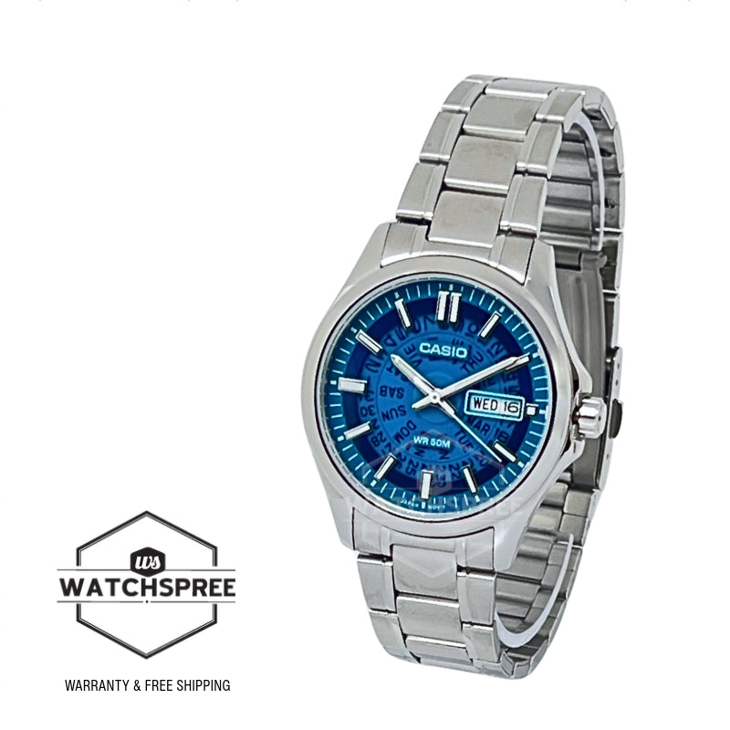 Casio Men's Analog Stainless Steel Band Watch MTPE740-2A2 MTP-E740-2A2