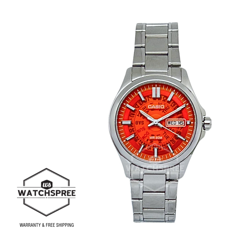 Casio Men's Analog Stainless Steel Band Watch MTPE740-4A MTP-E740-4A