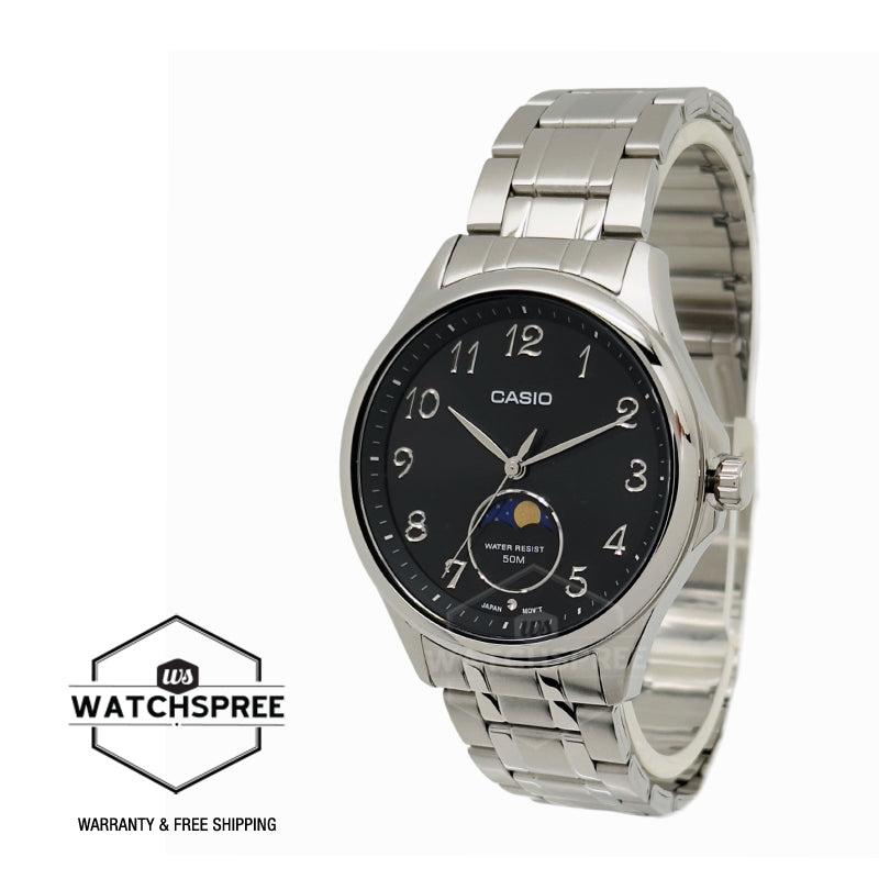 Casio Men's Analog Stainless Steel Band Watch MTPM110D-1A MTP-M110D-1A