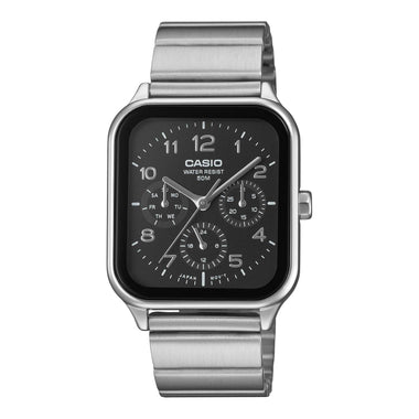 Casio Men's Analog Square Dial Stainless Steel Band Watch MTPM306D-1A MTP-M306D-1A