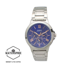 Load image into Gallery viewer, Casio Men&#39;s Multi-Hands Silver Stainless Steel Band Watch MTPV300D-2A MTP-V300D-2A
