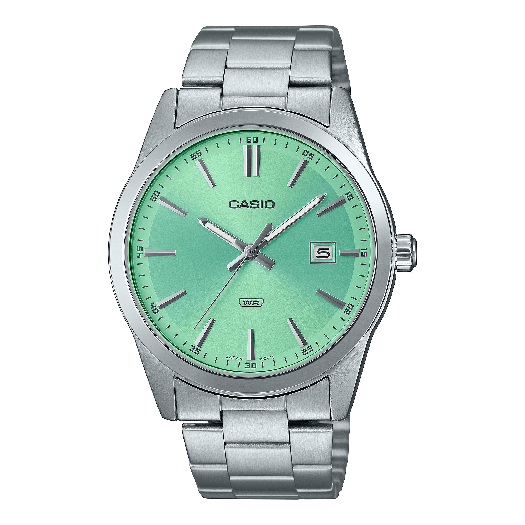 Casio Men's Analog Stainless Steel Band Watch MTPVD03D-3A2 MTP-VD03D-3A2