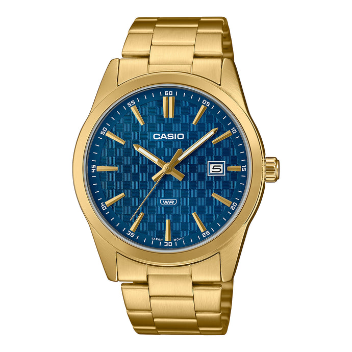 Casio Men's Analog Gold Ion Plated Stainless Steel Band Watch MTPVD03G-2A MTP-VD03G-2A