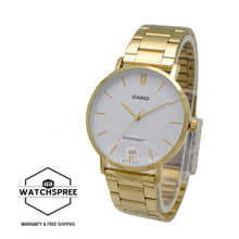 Load image into Gallery viewer, Casio Men&#39;s Analog Gold Stainless Steel Band Watch MTPVT01G-7B MTP-VT01G-7B
