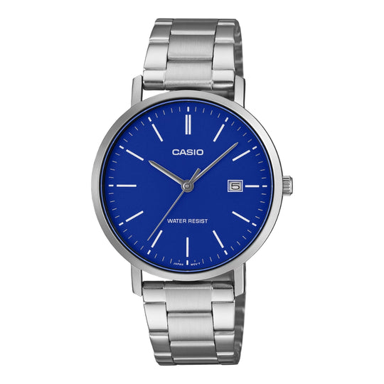 Casio Men's Analog Stainless Steel Band Watch MTPVT05D-2E MTP-VT05D-2E