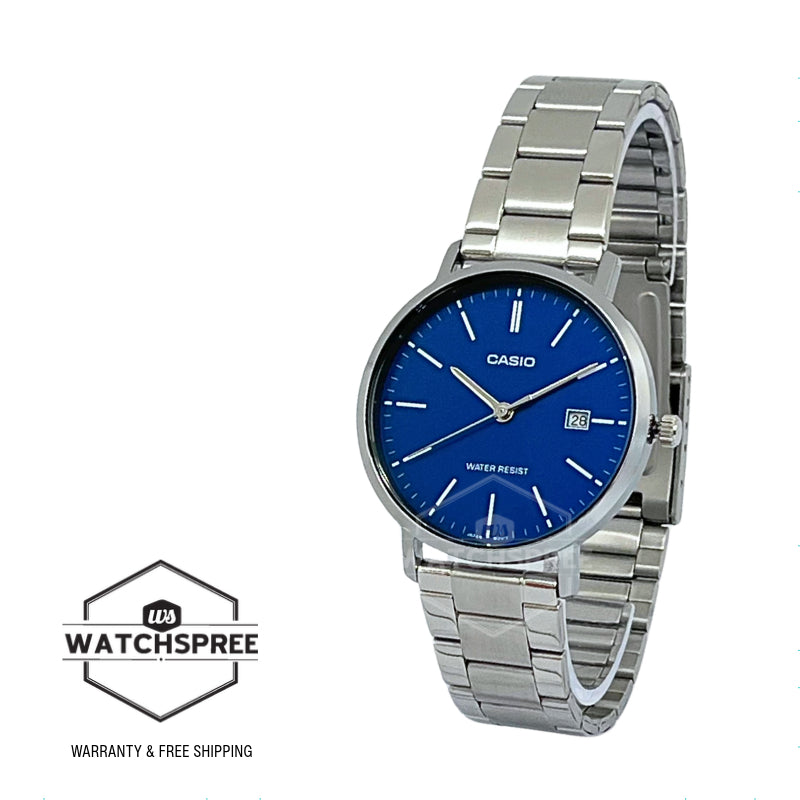 Casio Men's Analog Stainless Steel Band Watch MTPVT05D-2E MTP-VT05D-2E