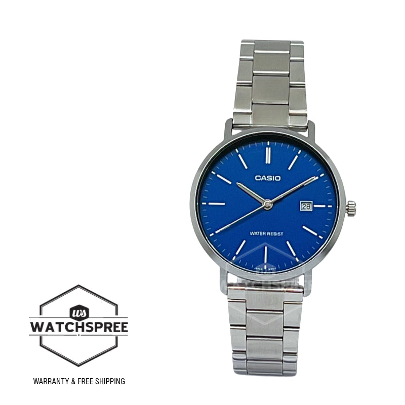 Casio Men's Analog Stainless Steel Band Watch MTPVT05D-2E MTP-VT05D-2E
