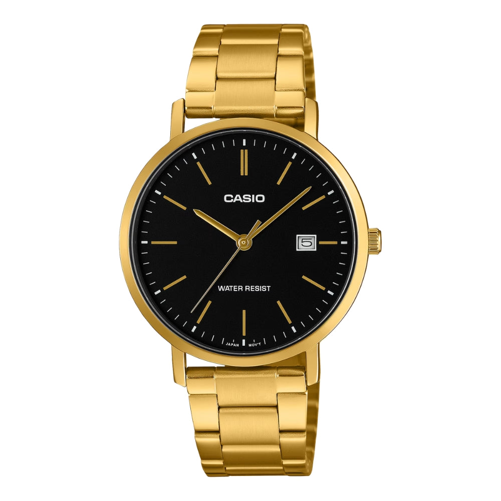 Casio Men's Analog Gold Ion Plated Stainless Steel Band Watch MTPVT05G-1E MTP-VT05G-1E