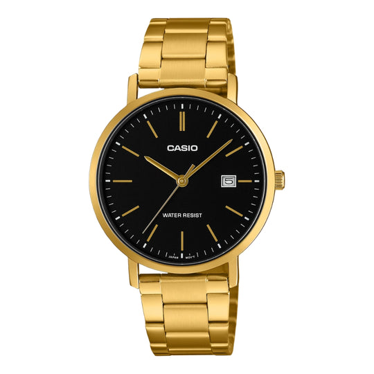 Casio Men's Analog Gold Ion Plated Stainless Steel Band Watch MTPVT05G-1E MTP-VT05G-1E