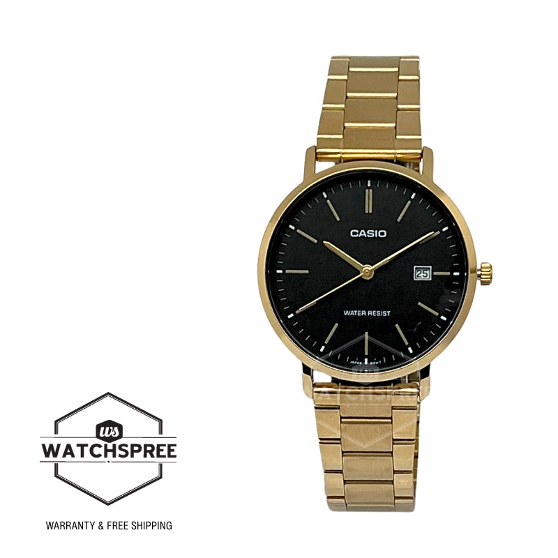 Casio Men's Analog Gold Ion Plated Stainless Steel Band Watch MTPVT05G-1E MTP-VT05G-1E