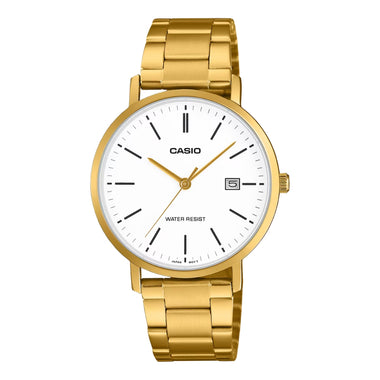 Casio Men's Analog Gold Ion Plated Stainless Steel Band Watch MTPVT05G-7E MTP-VT05G-7E