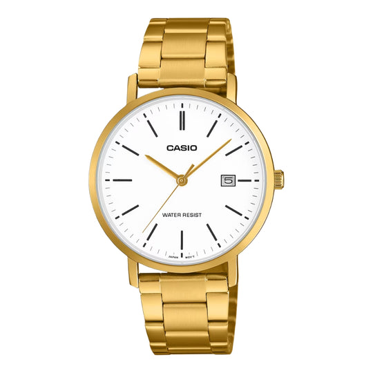 Casio Men's Analog Gold Ion Plated Stainless Steel Band Watch MTPVT05G-7E MTP-VT05G-7E