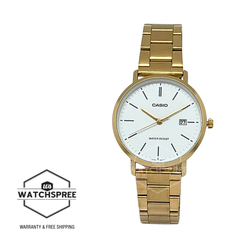 Casio Men's Analog Gold Ion Plated Stainless Steel Band Watch MTPVT05G-7E MTP-VT05G-7E