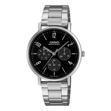Casio Men's Analog Stainless Steel Band Watch MTPVT06D-1B MTP-VT06D-1B