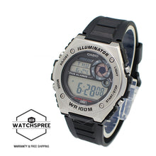 Load image into Gallery viewer, Casio Digital Black Resin Band Watch MWD100H-1A MWD-100H-1A
